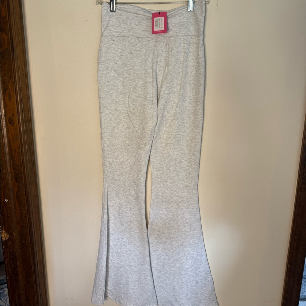 Edikted Gray Boot Cut Flare Pants Soft Fabric